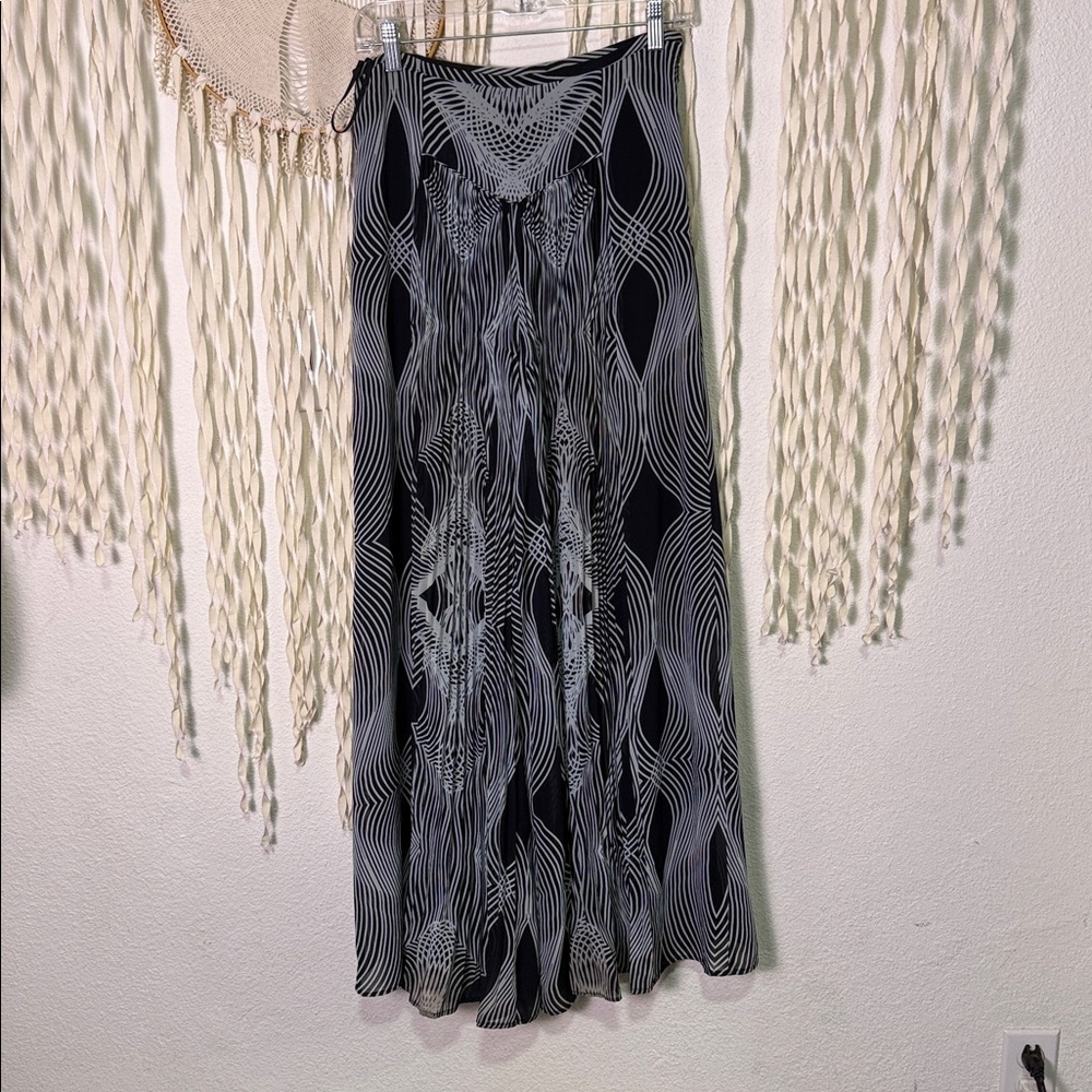 Anthropologie | Leifsdottir Wide Leg Pleated Palazzo Pant Blue Gray Size 6 - Picture 2 of 11